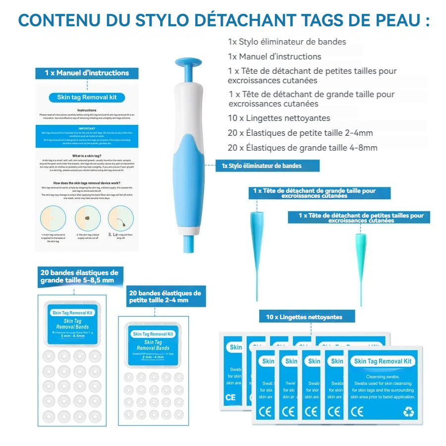 Outil double tête pour l'élimination des verrues - Éliminez vos verrues cutanées sans douleur à domicile