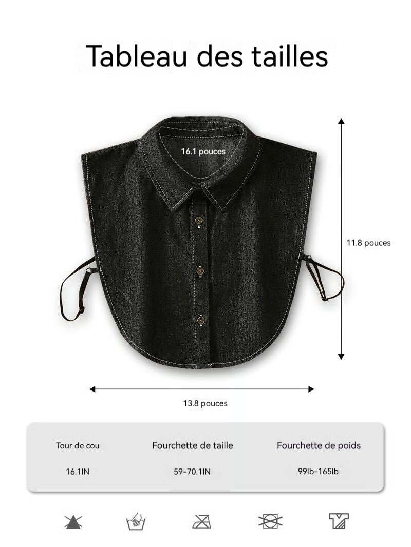 Faux col en denim – L'accessoire indispensable pour superposer les vêtements des femmes