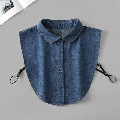 Faux col en denim – L'accessoire indispensable pour superposer les vêtements des femmes