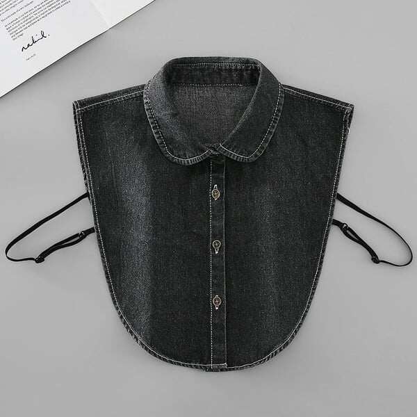 Faux col en denim – L'accessoire indispensable pour superposer les vêtements des femmes