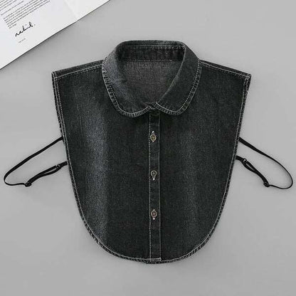Faux col en denim – L'accessoire indispensable pour superposer les vêtements des femmes