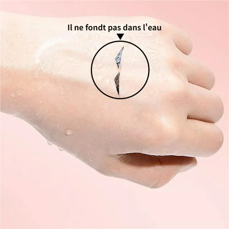 Stylo eyeliner rotatif à double embout avec tampon en forme d'aile