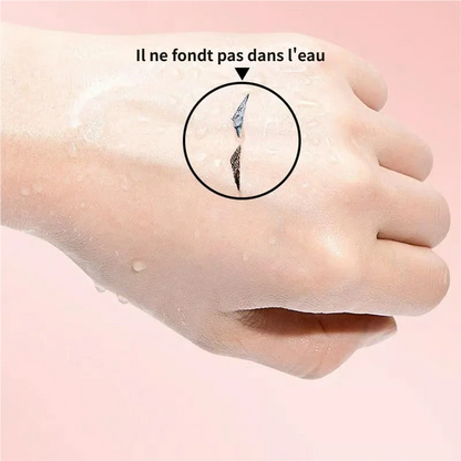 Stylo eyeliner rotatif à double embout avec tampon en forme d'aile