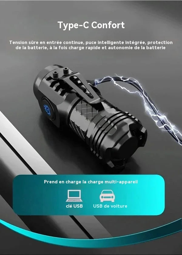🔥Lampe torche miniature super puissante Monstre à trois yeux
