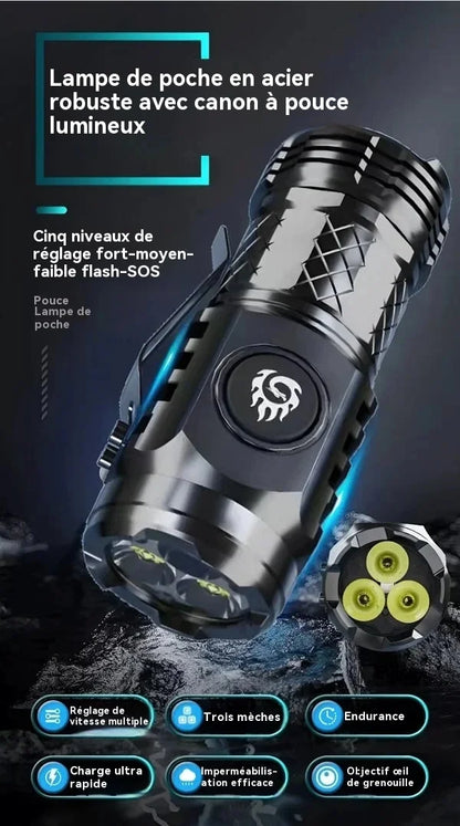 🔥Lampe torche miniature super puissante Monstre à trois yeux