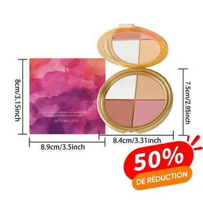 Palette Tout-en-Un Highlighter, Fard à Paupières & Blush