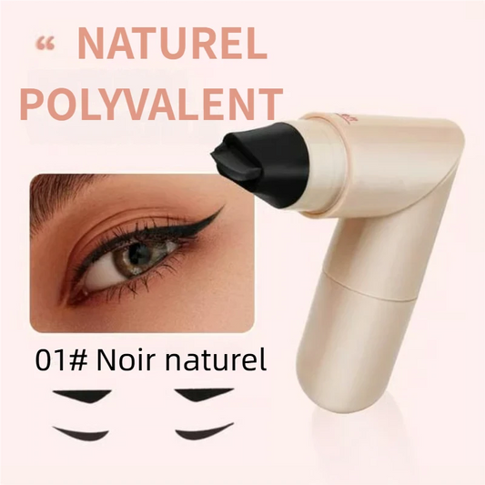 Stylo eyeliner rotatif à double embout avec tampon en forme d'aile