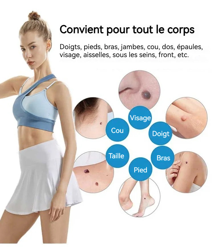 Outil double tête pour l'élimination des verrues - Éliminez vos verrues cutanées sans douleur à domicile