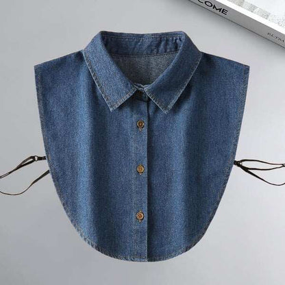 Faux col en denim – L'accessoire indispensable pour superposer les vêtements des femmes