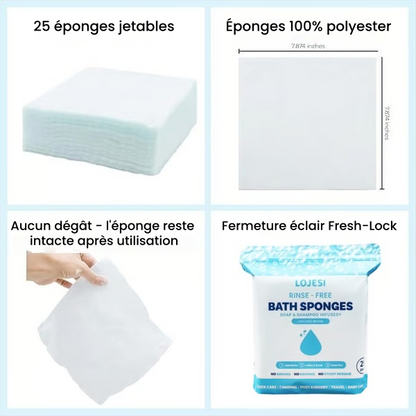 Lingettes de douche jetables sans rinçage
