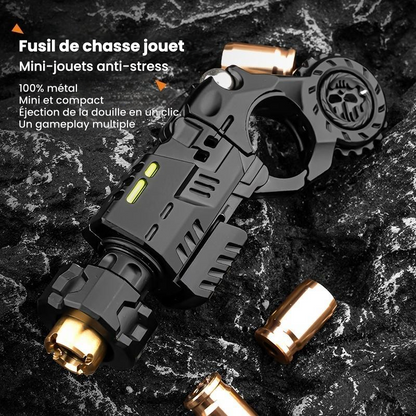 Fusil miniature jouet en alliage métallique avec projectiles souples et fonction d'éjection