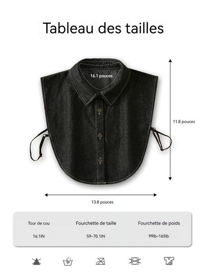 Faux col en denim – L'accessoire indispensable pour superposer les vêtements des femmes